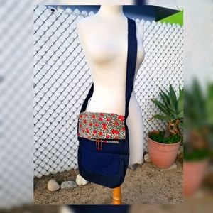 Light Denim Floral Bag